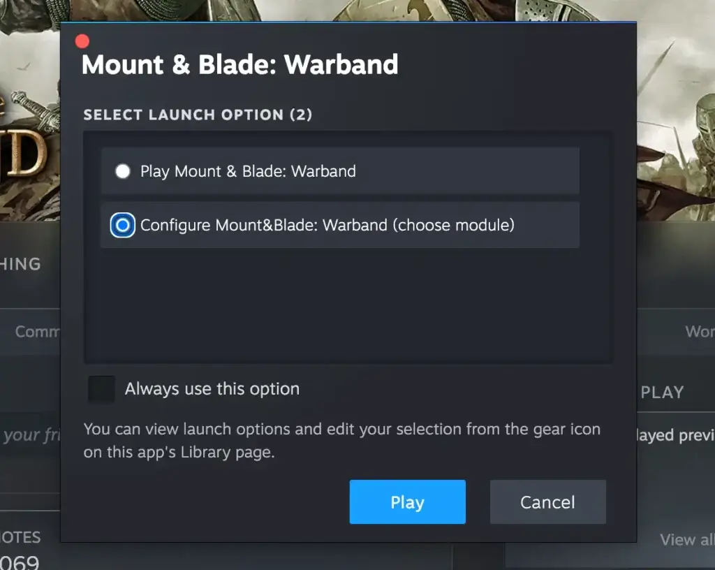 Warband mods on Steam Workshop, on Apple MAC OS